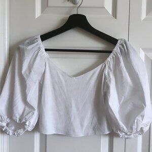 Abercrombie Puff Sleeve Crop